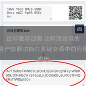 比特派移动版 比特派钱包的资产快照功能在多链交易中的应用